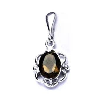 Přívěsek Stříbrný přívěsek,přírodní záhněda,přívěšek ze stříbra, P 1140/22