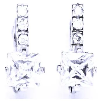 Náušnice Stříbrné náušnice čirý zirkon, náušnice ze stříbra NK 1309