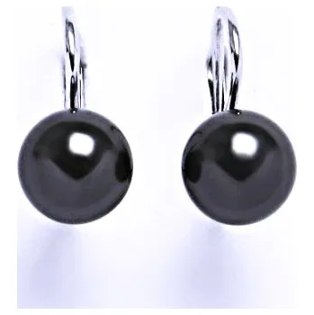 Náušnice Swarovski perly 8 mm tahiti naušnice patent stříbro, NK 1183