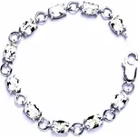 Stříbrný náramek s krystaly Swarovski čirý, šperk, R 1245