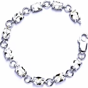 Náramek Stříbrný náramek s krystaly Swarovski čirý, šperk, R 1245