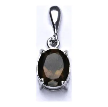 Přívěsek Stříbrný přívěsek, přírodní záhněda, přívěšek ze stříbra P 1242/22