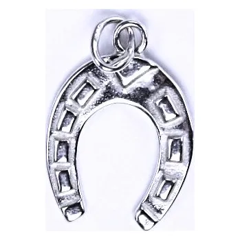 Přívěsek Stříbrný přívěsek, podkova, přívěsek ve tvaru podkovy, stříbro, P 20