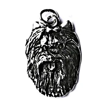 Přívěsek Stříbrný přívěšek s patinou jorkšír, jorkšírský teriér, pes, přívěsek ze stříbra P 201