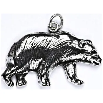 Přívěsek Stříbrný přívěšek medvěd s patinou, přívěsek ze stříbra P 160