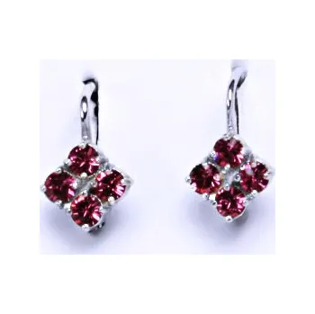 Náušnice Naušnice s krystaly Swarovski Rose, šperk, NK 1324