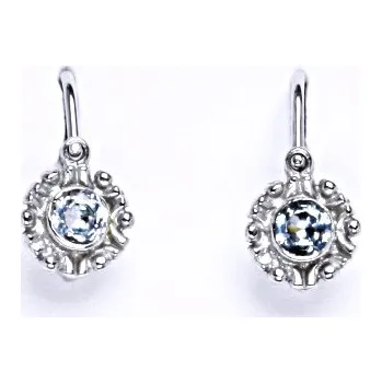Náušnice Dětské náušničky ze stříbra s akvamarínem NK 1345