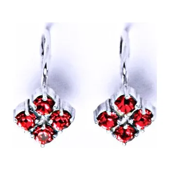 Náušnice Náušnice stříbrné s krystaly Swarovski Padparadscha, šperky, NK 1324