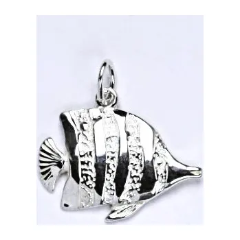 Přívěsek Stříbrný přívěšek korálové rybičky, ryba přívěsek ze stříbra 1 P 133