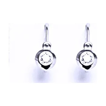 Náušnice Stříbrné naušnice se zirkony (barva čirá), NK 1319