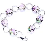 Stříbrný náramek s krystaly Swarovski Rivoli (Vitrail light)R 1188