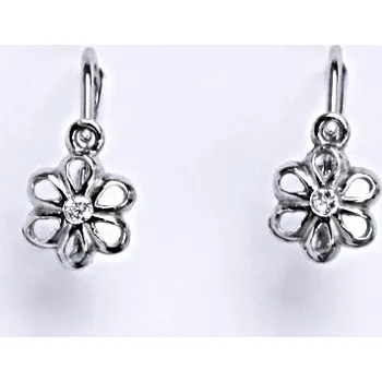 Náušnice Stříbrné dětské náušnice s čirým zirkonem, 002521301561 VE252