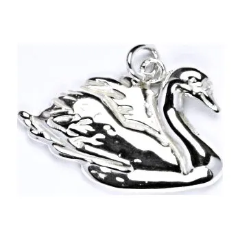 Přívěsek Stříbrný přívěšek labuť, přívěsek ze stříbra ve tvaru labutě P 129