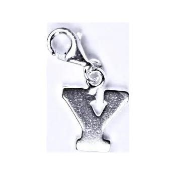 Přívěsek Stříbrný přívěšek písmenko Y na karabince, P 904