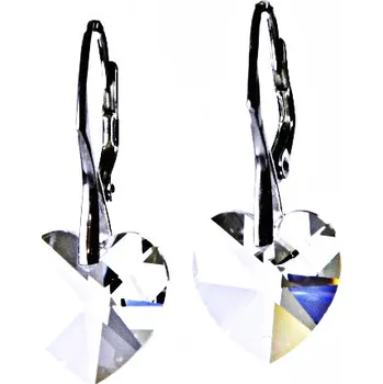 Náušnice Stříbrné náušnice, šperky, Swarovski krystal, patent (čiré 14 mm)NK 1295