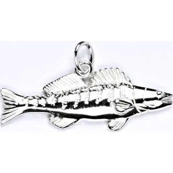 Přívěsek Stříbrný přívěšek, ryba - candát obecný, přívěsek ze stříbra P 162
