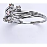 Stříbrný prsten s růžovými zirkony, prsten ze stříbra T 1415