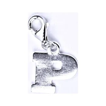 Přívěsek Stříbrný přívěšek písmenko P na karabince, P 904