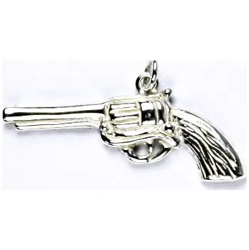 Přívěsek Stříbrný přívěsek, revolver, přívěsek ze stříbra, P 247