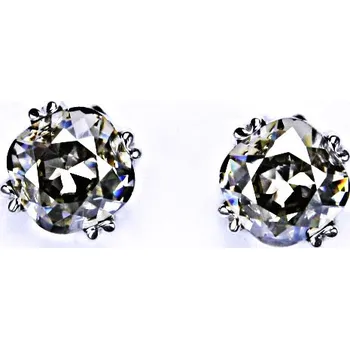 Náušnice Stříbrné náušnice, Swarovski krystal, šroubek 1, NŠ 1225 Silver shade