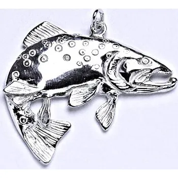 Přívěsek Stříbrný přívěsek,pstruh obecný,potočný - potočák,stříbrná ryba, P 983