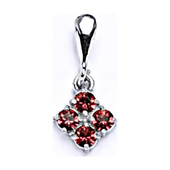 Módní doplněk Stříbrný přívěšek se swarovski krystalem indian pink,šperk P 1324/22