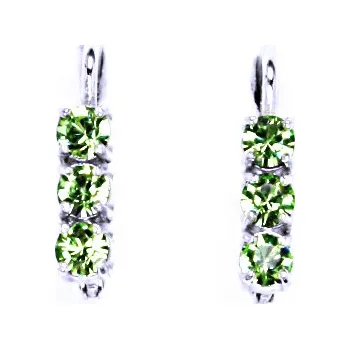 Náušnice Náušnice krystal Swarovski peridot NK 1323