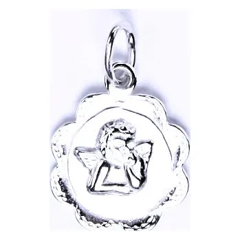 Přívěsek Stříbrný přívěsek, medailonek andělíček - P 799 (Stříbrný anděl)