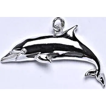 Přívěsek Stříbrný přívěšek ryba-delfín, přívěšek delfínek P 153