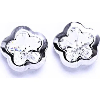 Náušnice Stříbrné náušnice na šroubek s krystalem Swarovski čirý, NŠ 1296