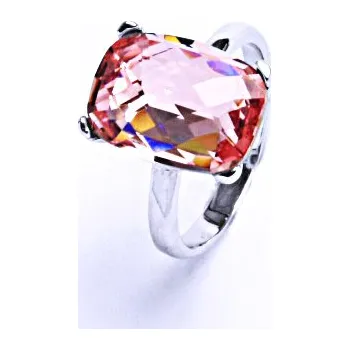 Prsten Stříbrný prsten s krystalem Swarovski Light rose, T 1283