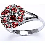 Stříbrný prsten s krystalem swarovski indian pink,šperk T 1337