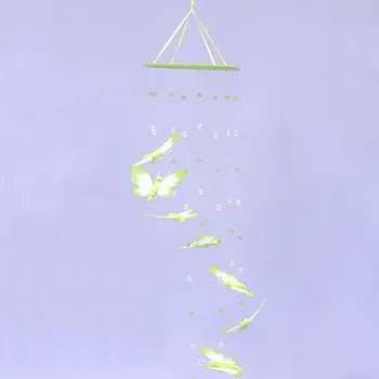 Zahradní dekorace Kolotoč motýli dřevo/nylon 16x60cm mix (WB1827YOU)