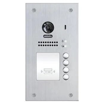 Příslušenství k domovnímu zvonku XtendLan Dveřní stanice pro D2, 4x zvonek, RFID čtečka, CCD 170st, 2-drát, IP 54, zapušt. montáž, 1 zámek - DPC-D250-4F-ID