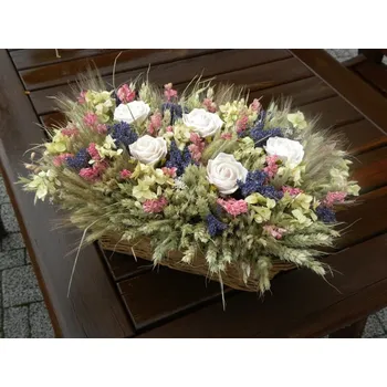 košík s hortenzií