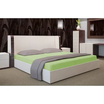 Prostěradlo Jersey napínací prostěradlo 26 zelená, různé rozměry, MyBestHome Rozměr prostěradla: na matraci 180x200 cm