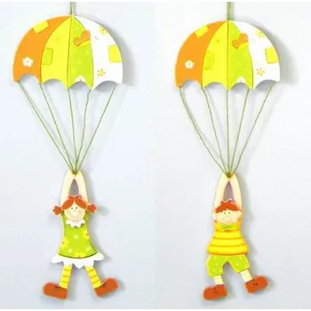 Zahradní dekorace Holka/kluk závěs dřevo 27x10cm mix (H53-6309-1.2)