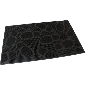 Rohožka Gumová čisticí venkovní vstupní rohož FLOMA Shoes - délka 45 cm, šířka 75 cm, výška 0,8 cm - 70080103