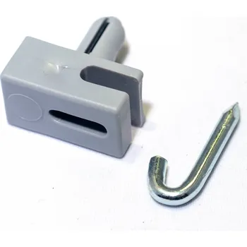 Příslušenství pro plot Příchytka ND PVC na sloupek - skoba šedá (hnědá šedá )