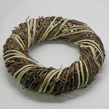 Zahradní dekorace Věnec proutí pr.38cm hnědá (F14193-2)