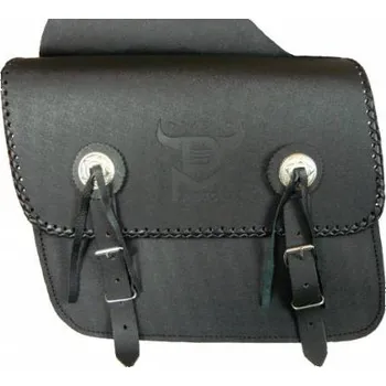 Zavazadlo na motocykl DIABLO MOTO kožené brašny obšité na moto 2 x 14 l (Boční sedlové brašny na moto)