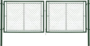 brána PILECKÝ Ideal II Brána dvoukřídlá zahradní 403,7 x 120 cm zelená