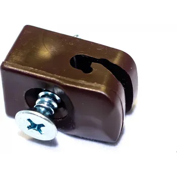 Příslušenství pro plot Příchytka ND PVC na sloupek - šroub hnědá (hnědá)