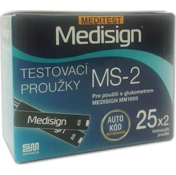 Diagnostický test Testovací proužky Medisign 50 ks
