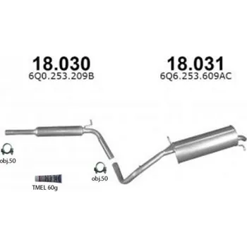 Výfukový systém IZAWIT 18030 18031