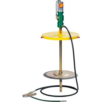 Čerpadlo Sestava pneumatického tukového čerpadla ■ pro soudky 50 - 60 kg (Pneumatické tukové čerpadlo (60:1, 1600 g/min., sací trubka délky 750 mm), vhodné pro sudy 50 - 60 kg (Ø 370 - 420 mm),)