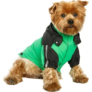 Obleček pro psa URBAN PUP Obleček pro psy i fenky – nepromokavá bunda, zeleno-černá Velikost: XS