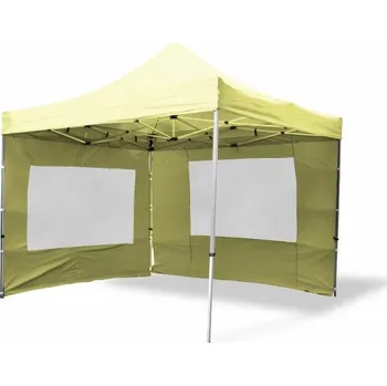 Zahradní stan Zahradní párty stan nůžkový profi 3x3 m, 2 boční stěny s okny, champagne