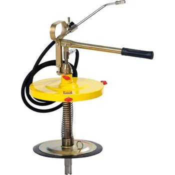 Čerpadlo Ruční mazací lis pro sudy 12 - 20 kg (Ruční tukové čerpadlo, vhodné pro sudy 12 - 20 kg (Ø 240 - 280 mm), víko, stírací membrána, tlaková tuková hadice 2 m s výdejní kovovou koncovkou, madlo... )