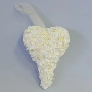 Svatební dekorace Srdce plné papír pr.15x20cm bílá (LST320674)